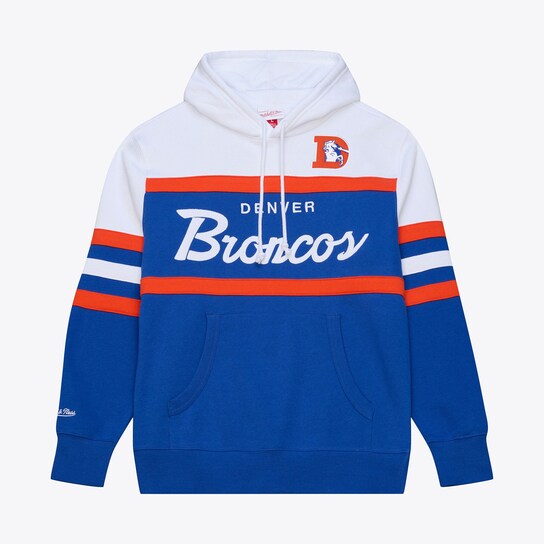 Men's Mitchell & Ness  Royal Denver Broncos Head Coach Hoodie