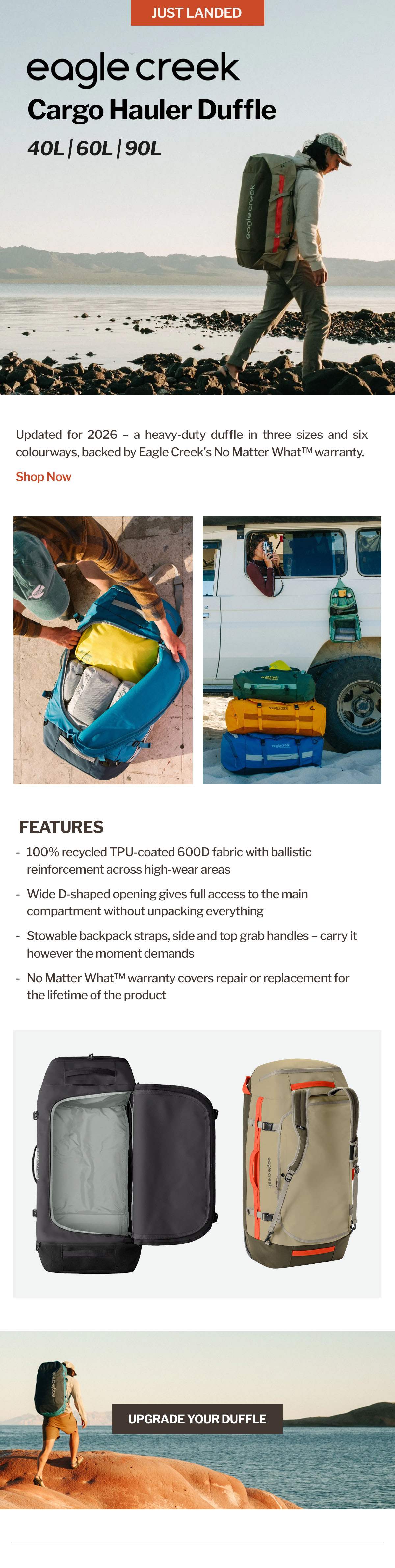 Eagle Creek Cargo Hauler | Wheeled & Packable Duffles | WildBounds