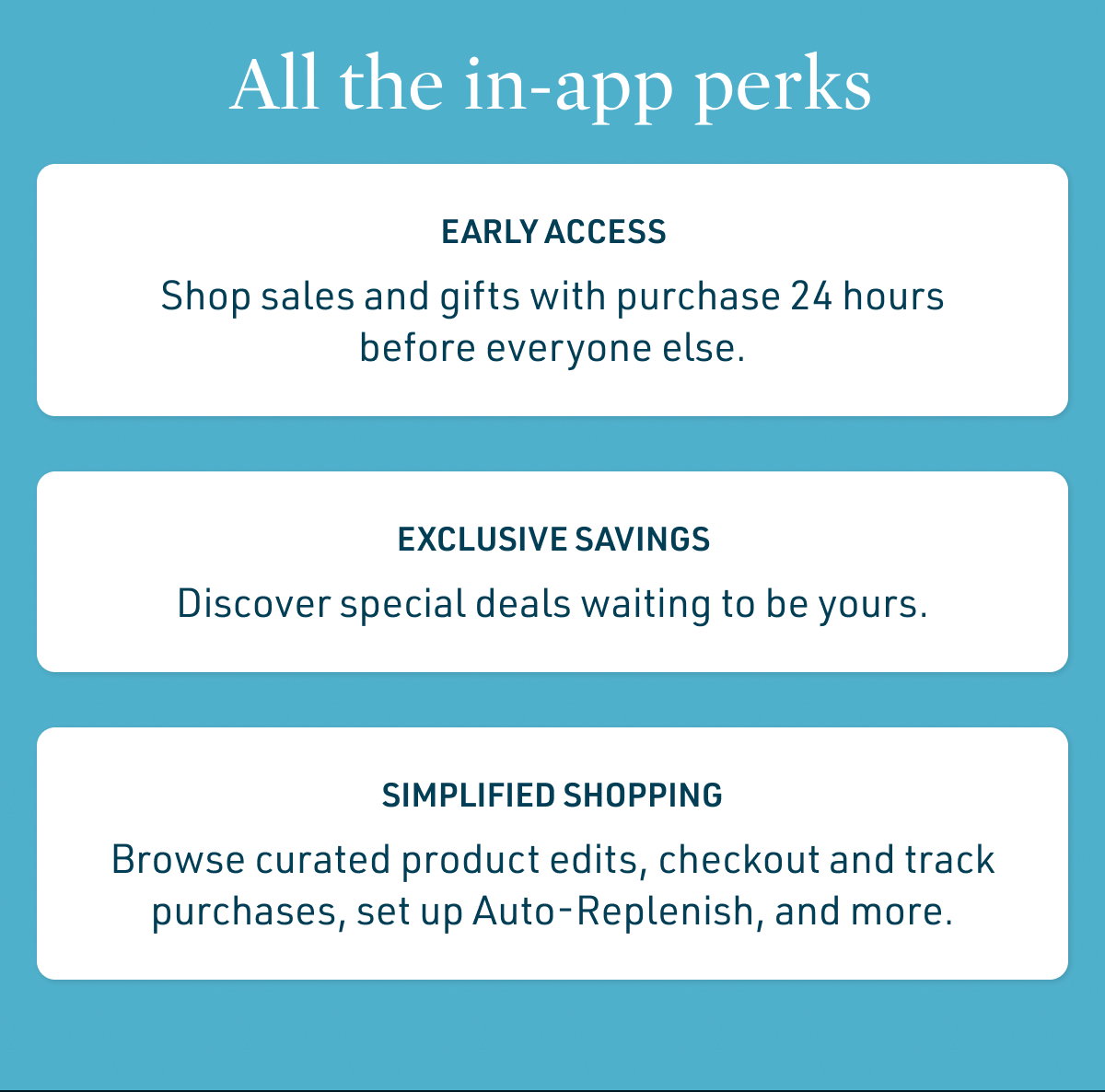 All the in-app perks