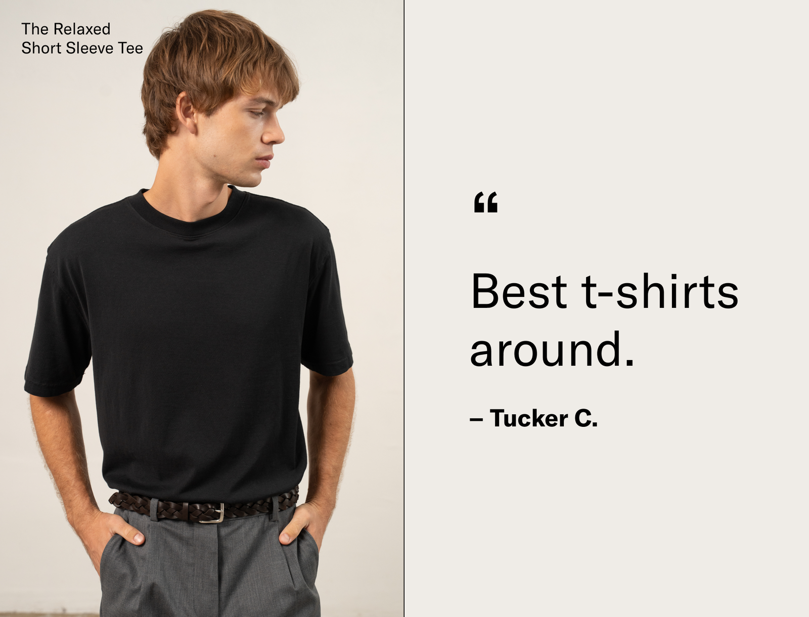The relaxed short sleeve tee black
