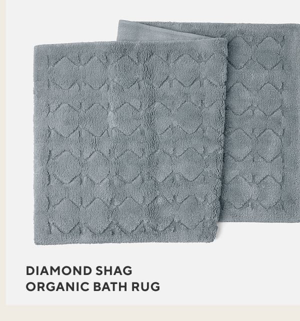 Diamond Shag Organic Bath Rug