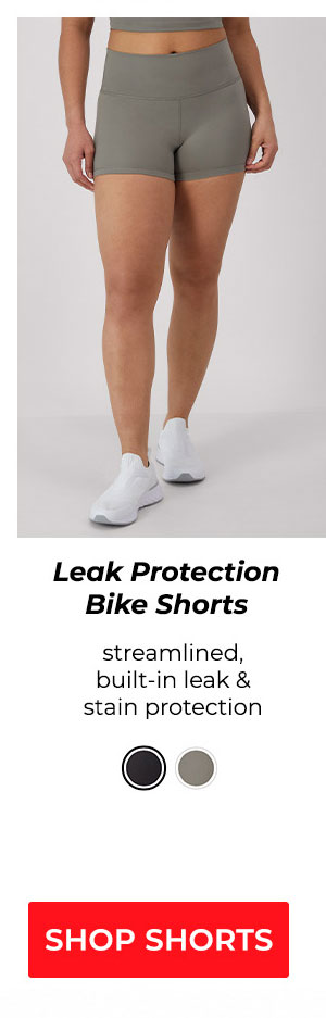 Hanes Moves Women's Leak Protection Bike Shorts, 3"