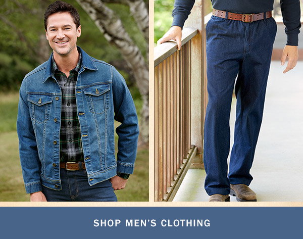 Shop Men's Clothing. Orton Brothers Classic Denim Jean Jacket, Orton Brothers Classic Comfort Denim Pants