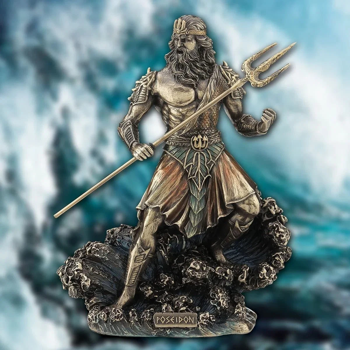 Poseidon Greek God Of The Sea Statue 