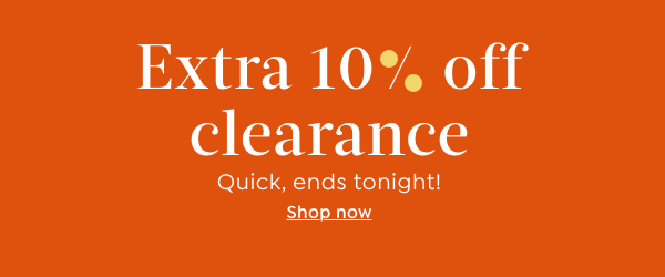 Extra 10 percent off clearance