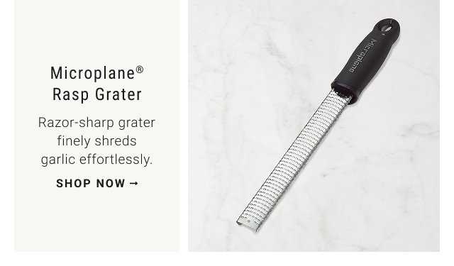 Microplane® Rasp Grater - Razor-sharp grater finely shreds garlic effortlessly. - shop now