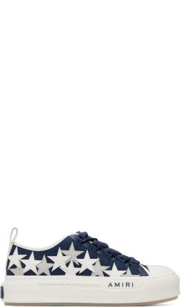 Navy & White Stars Court Low Sneakers