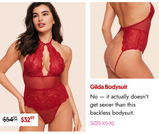 Gilda Bodysuit - No, it actually does not get sexier than this backless bodysuit. SIZES XS–XL