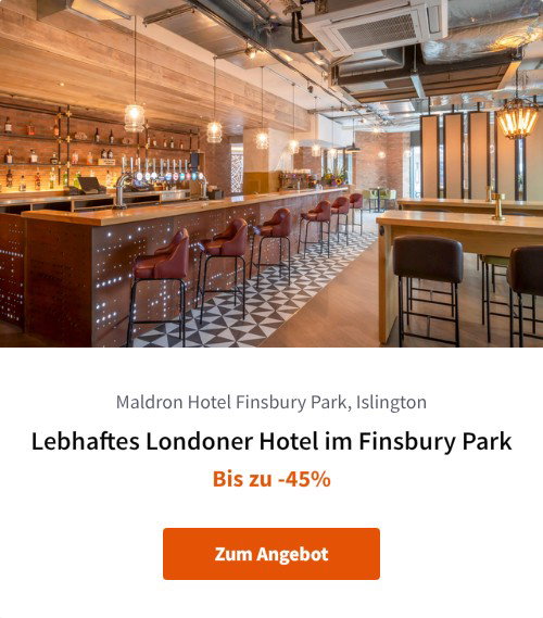 Lebhaftes Londoner Hotel im Finsbury Park