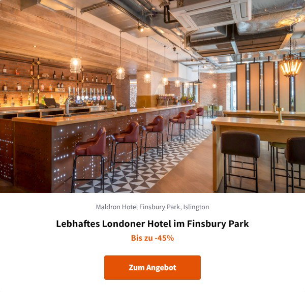 Lebhaftes Londoner Hotel im Finsbury Park