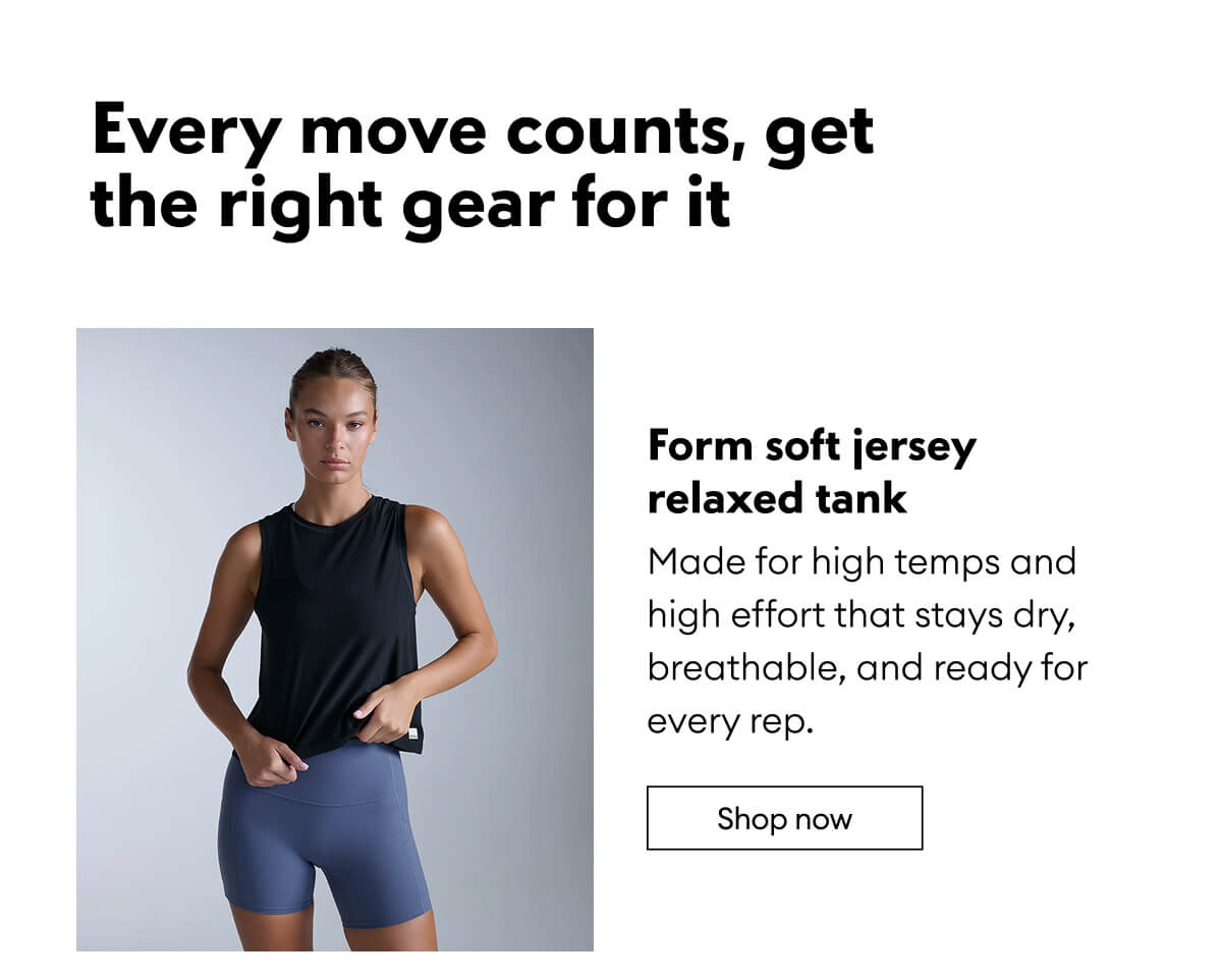 Form soft jersey relaxed tank | Shop now 