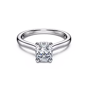 Anello solitario Eternity, Diamanti creati in laboratorio 1 ct tw, Forma ottagonale, Oro bianco 18K