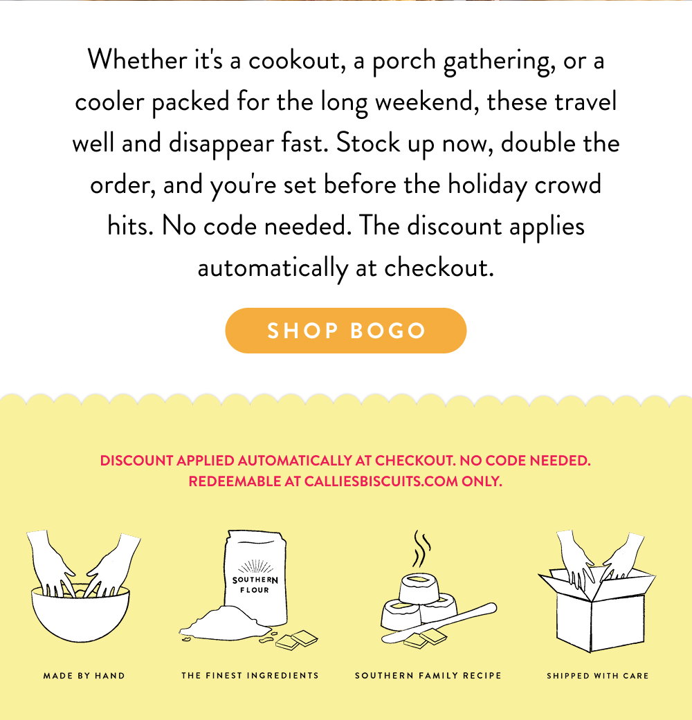 Whether it's a cookout, a porch gathering, or a cooler packed for the long weekend, these travel well and disappear fast. Stock up now, double the order, and you're set before the holiday crowd hits. No code needed. The discount applies automatically at checkout.