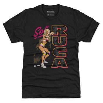 Men's 500 Level Heather Black Sol Ruca Vertical Name Premium Tri-Blend T-Shirt
