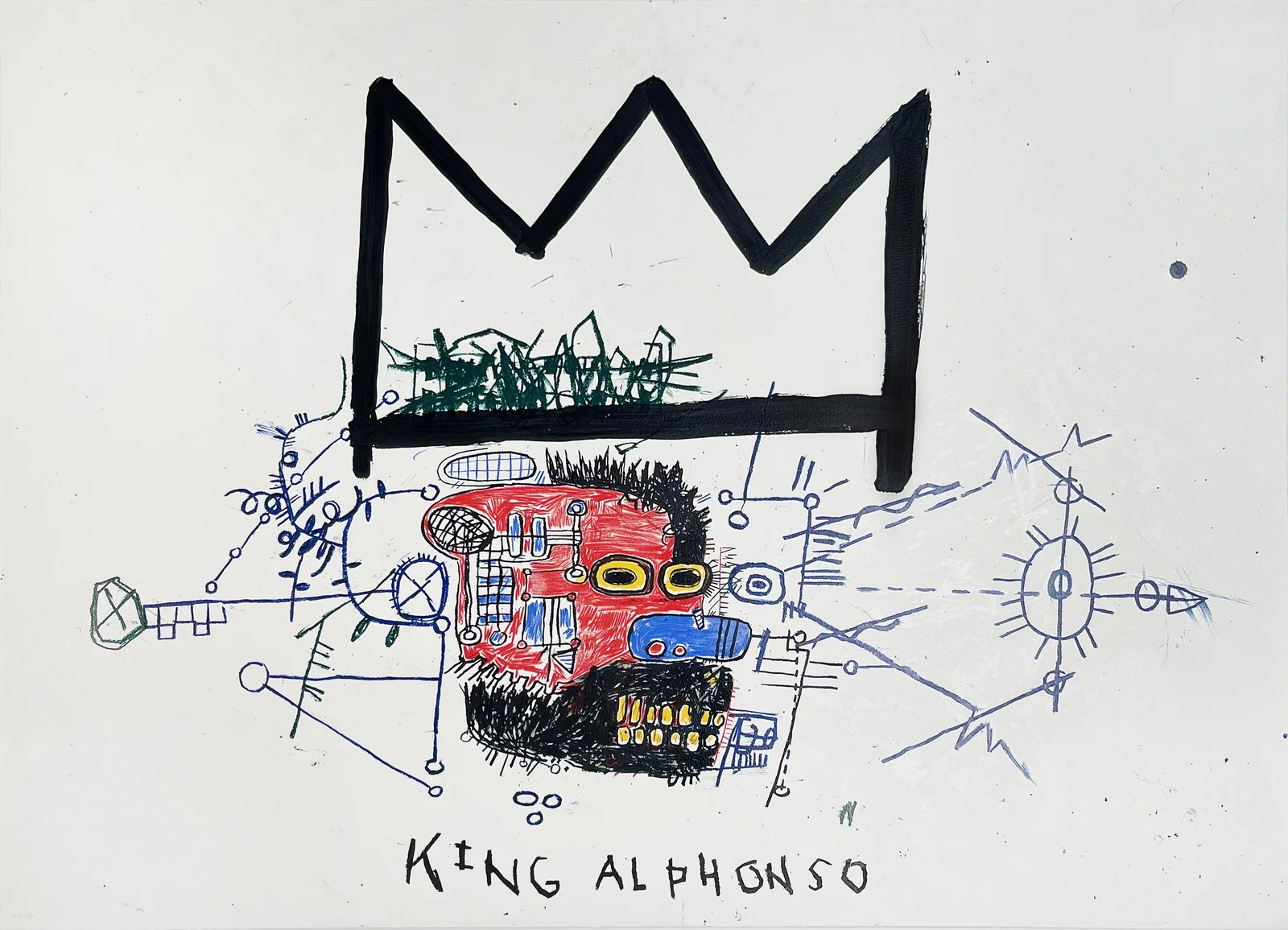 After Jean-Michel Basquiat, King Alphonso, 1982–2025