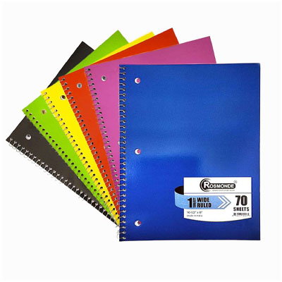 1 Subject Notebook - Wide Rule