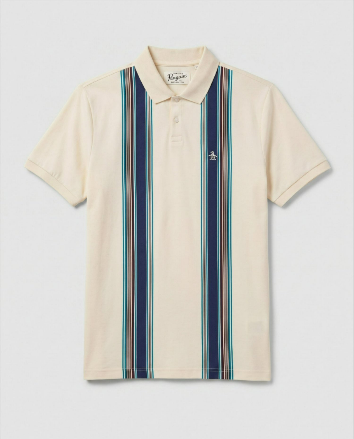 Vertical Multi-Striped Polo