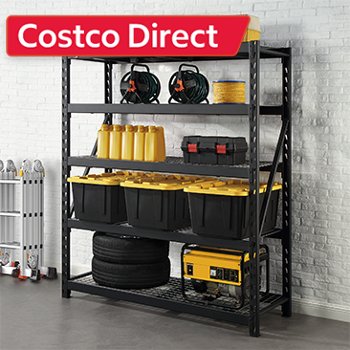 Gorilla Rack 5-tier Industrial Rack, 72-inch x 24-inch x 84-inch
