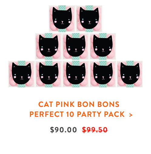 Black Cat Pink Bon Bons 