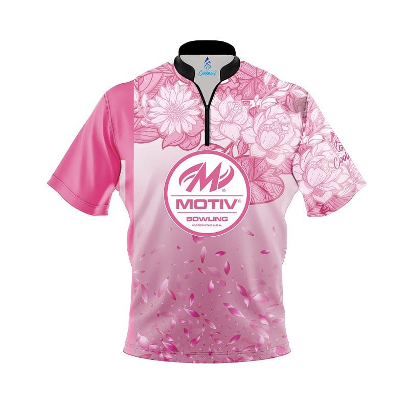 Image of Motiv Breast Cancer Petal Pink Fast Track CoolWick Bowling Jersey