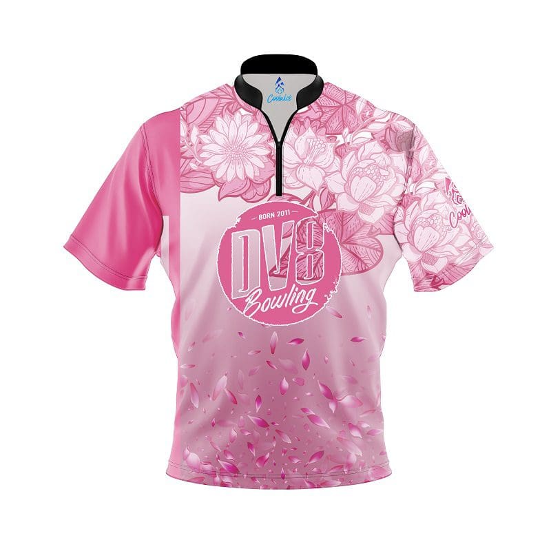 Image of DV8 Breast Cancer Petal Pink Fast Track CoolWick Bowling Jersey