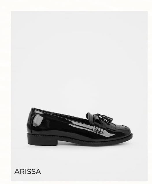 Arissa black patent shoes 