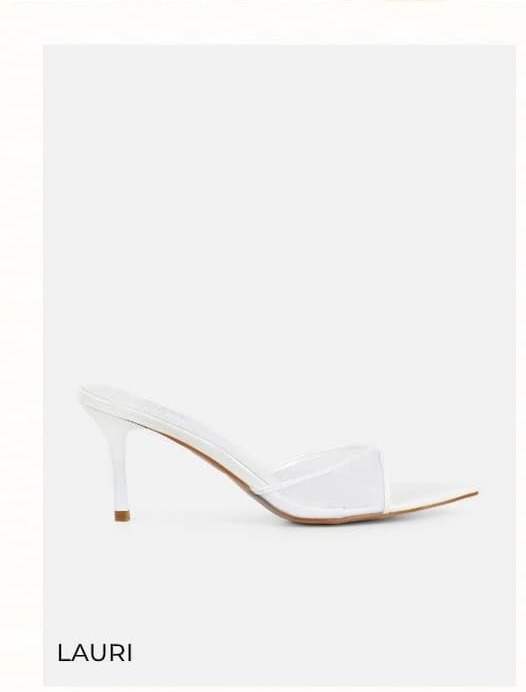 Lauri white mesh muiles