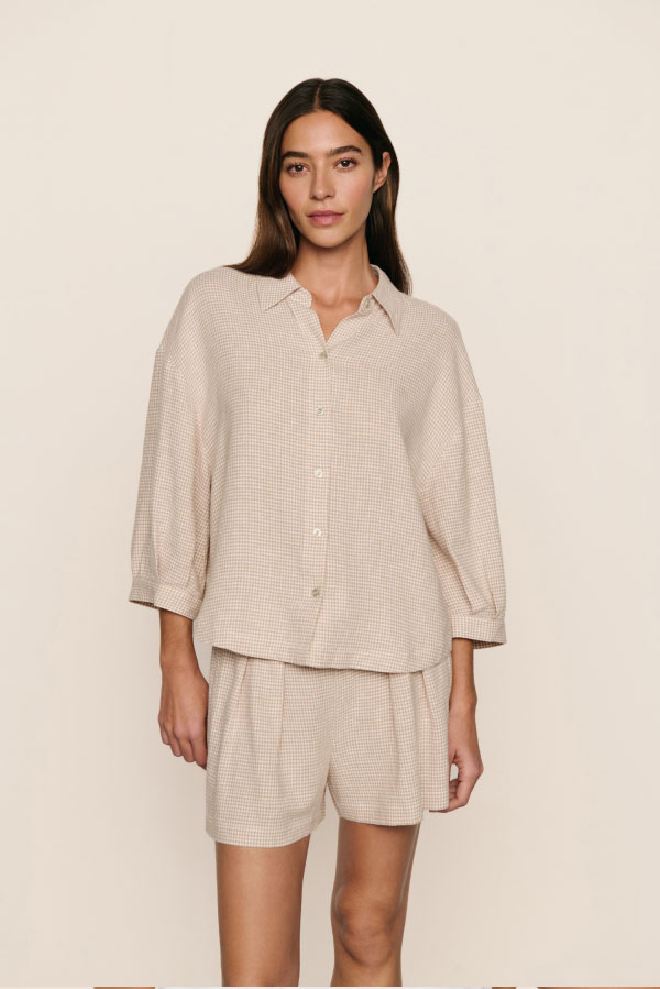Linen Blend Relaxed Top