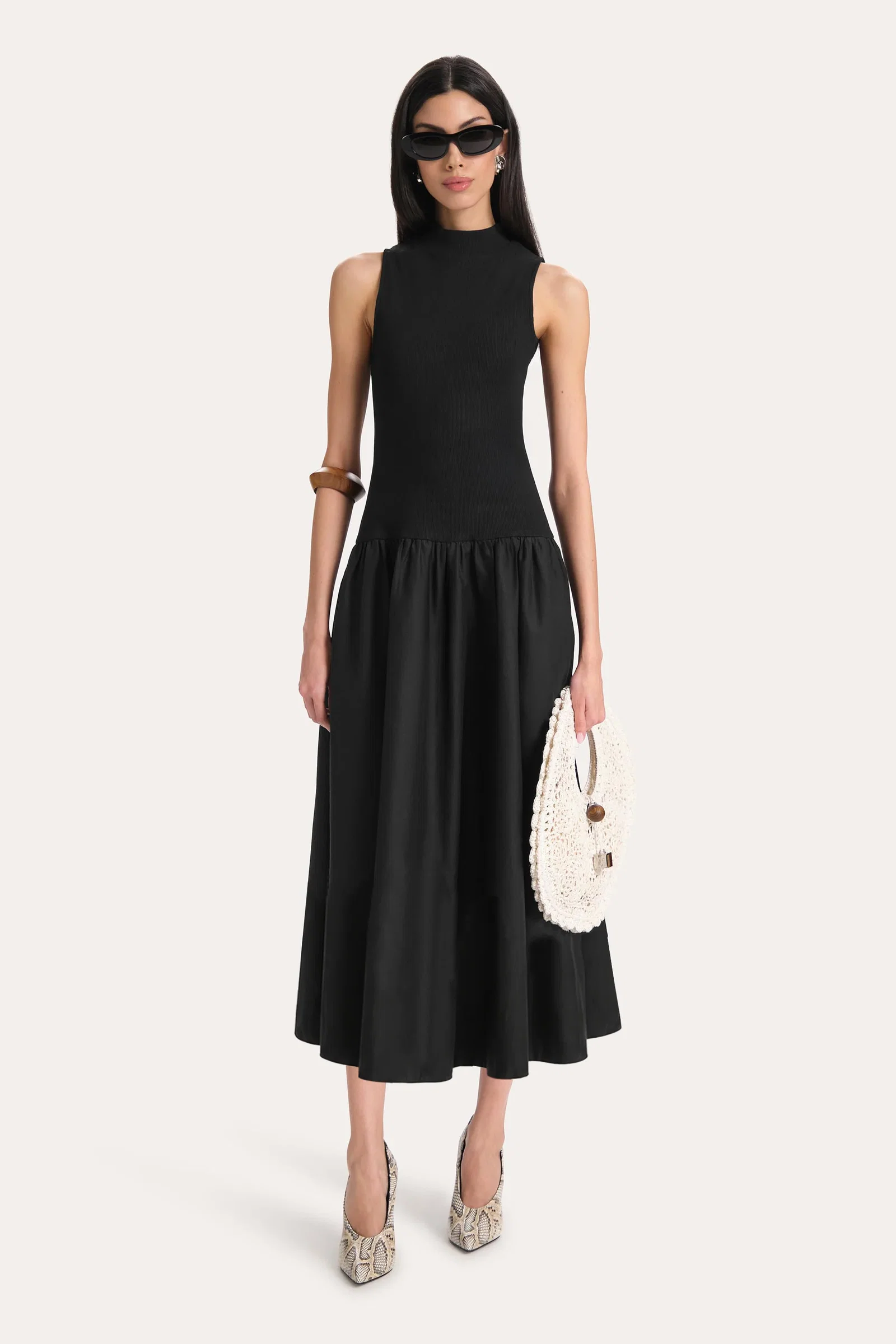 Image of Esme Cotton Poplin Ribbed Dress