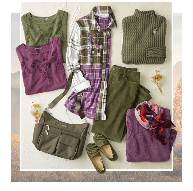 Olive & Plum Color Story collage