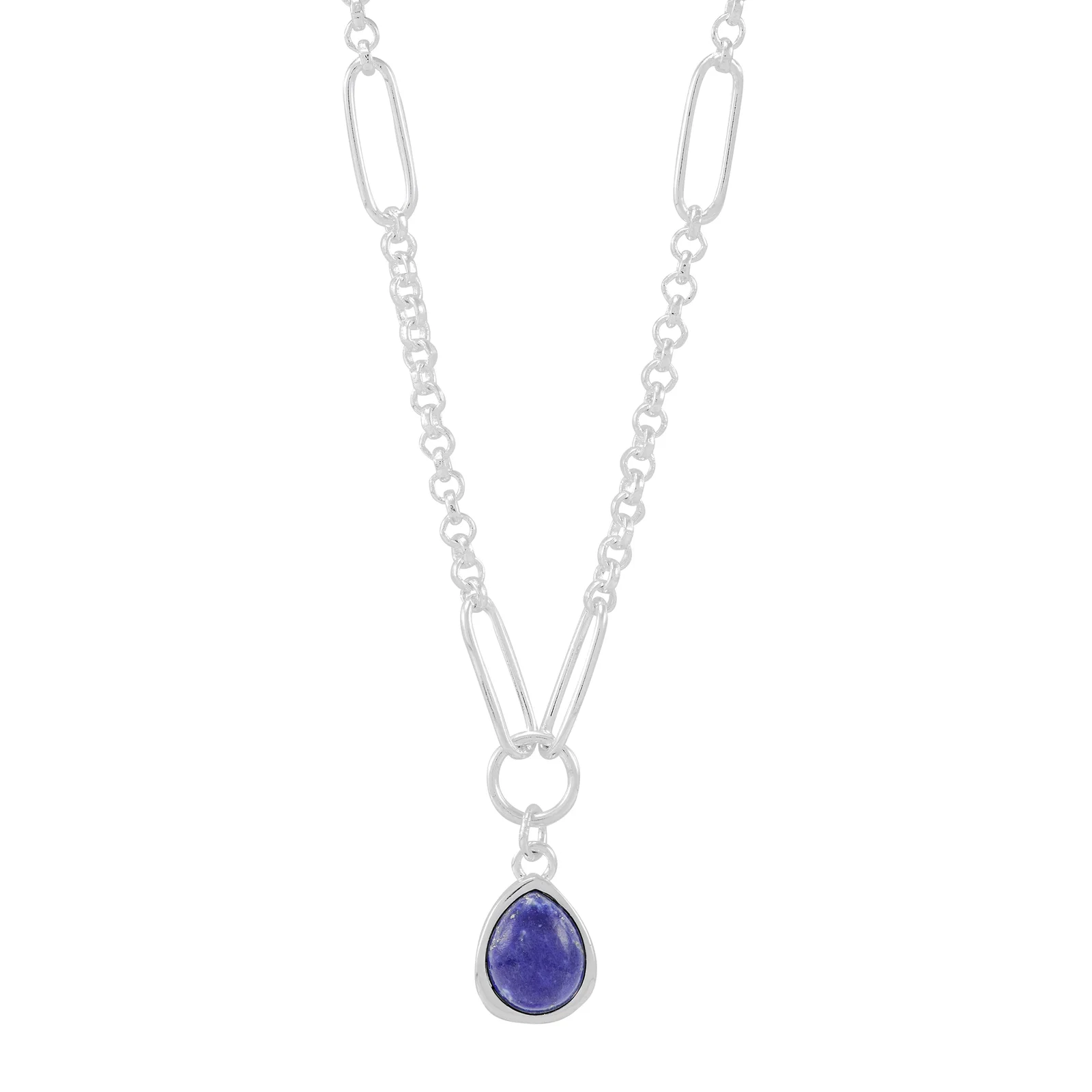 Americana Pendant Necklace, Blue Lapis