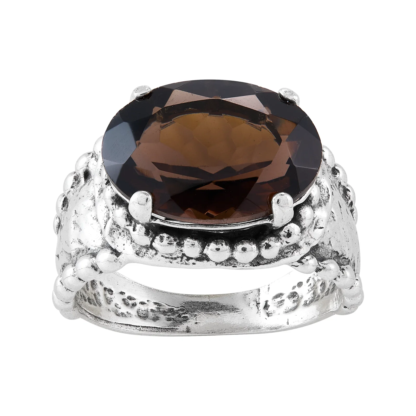 Vintage Opulence Ring, Smoky Quartz