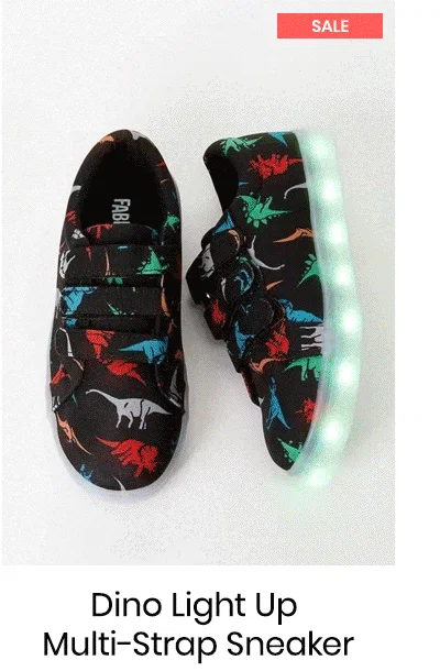 Dino Light Up Multi-Strap Sneaker