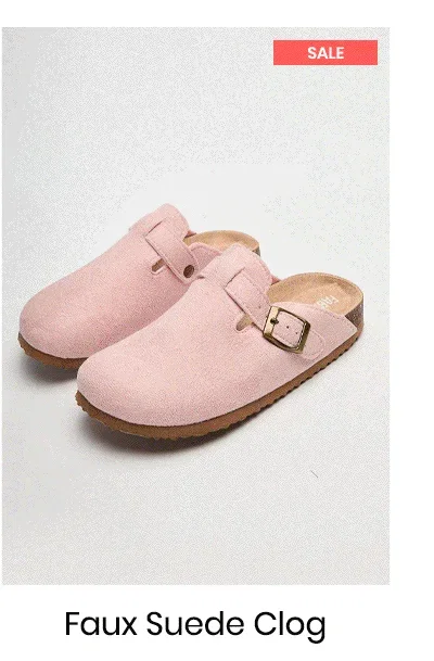 Faux Suede Clog