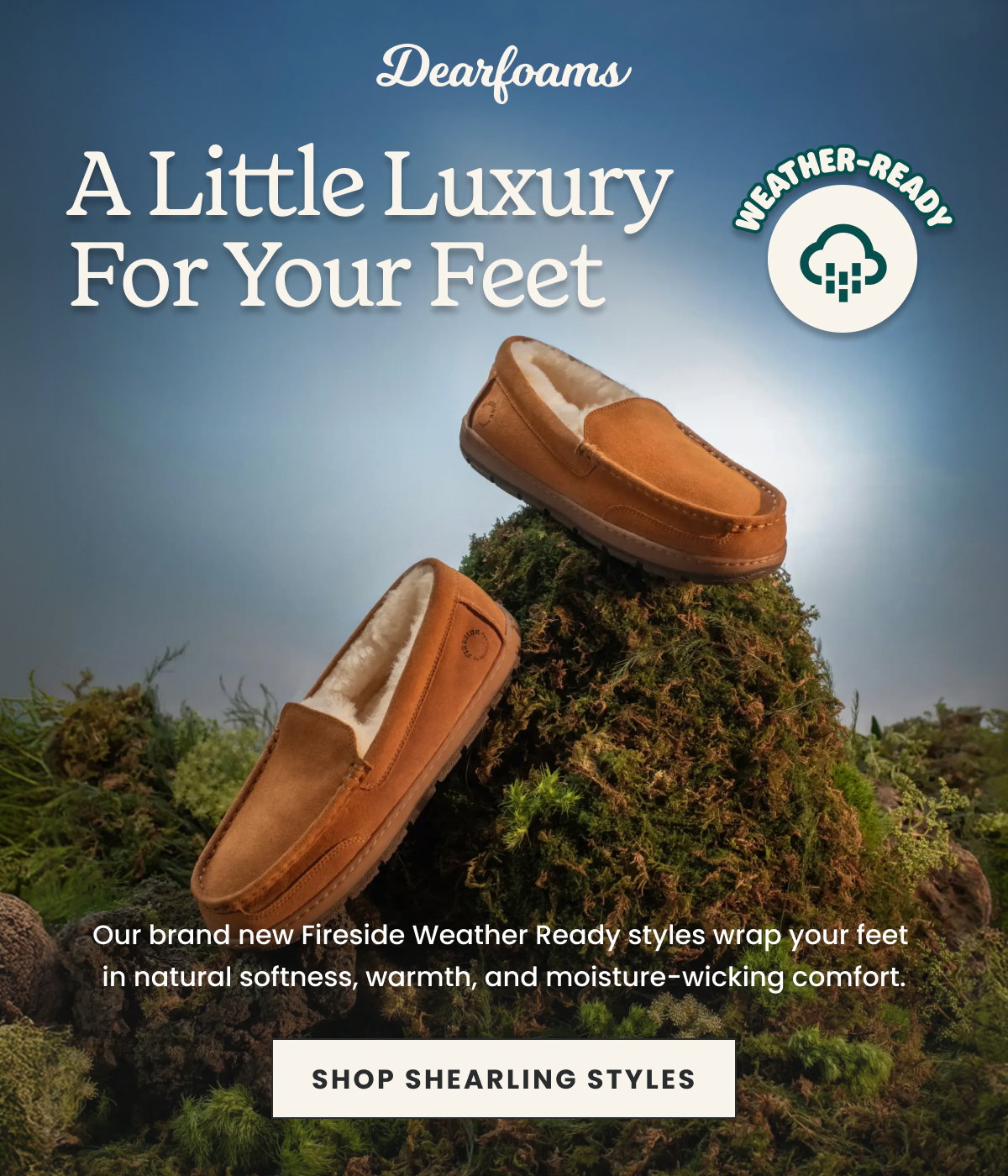 A LITTLE LUXURY FOR YOUR FEET. SHOP SHEARLING STYLES