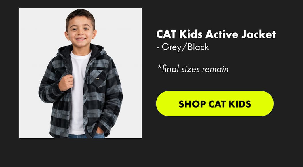 CAT Kids Active Jacket - Grey/Black | SHOP CAT KIDS