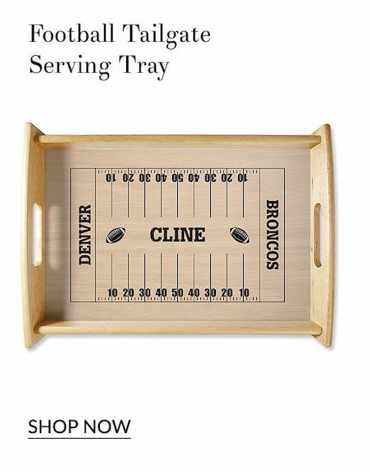 Football tailgate serving tray