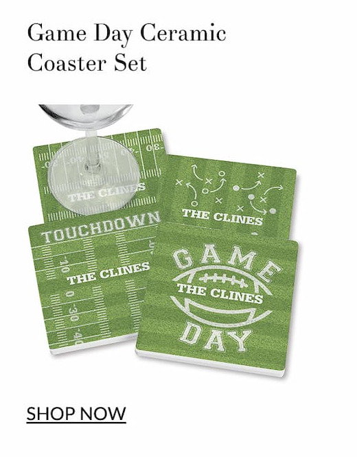 Game day ceramic coaster set