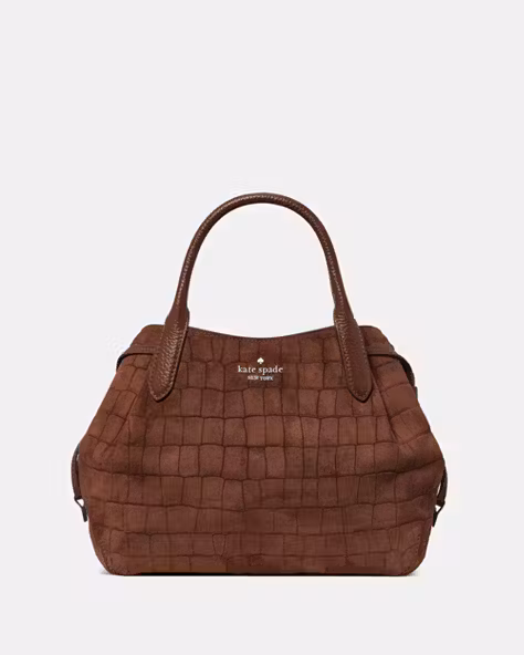 Dumpling Suede Croc Satchel Bag