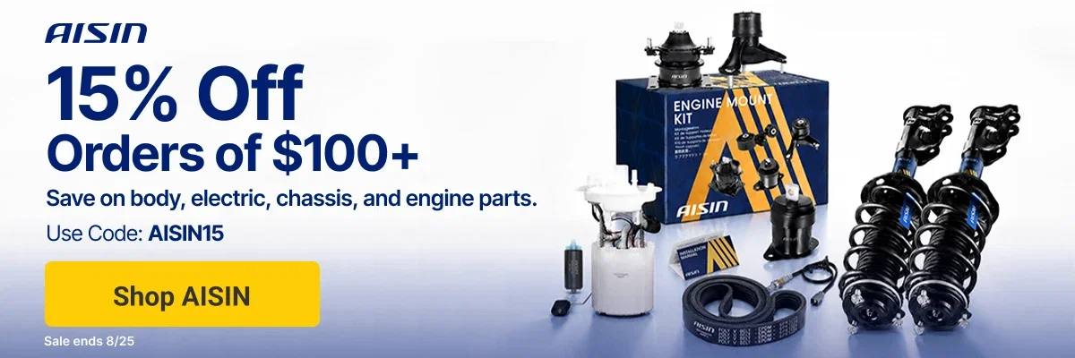 Take 15% off Aisin orders of $100+. Use code AISIN15