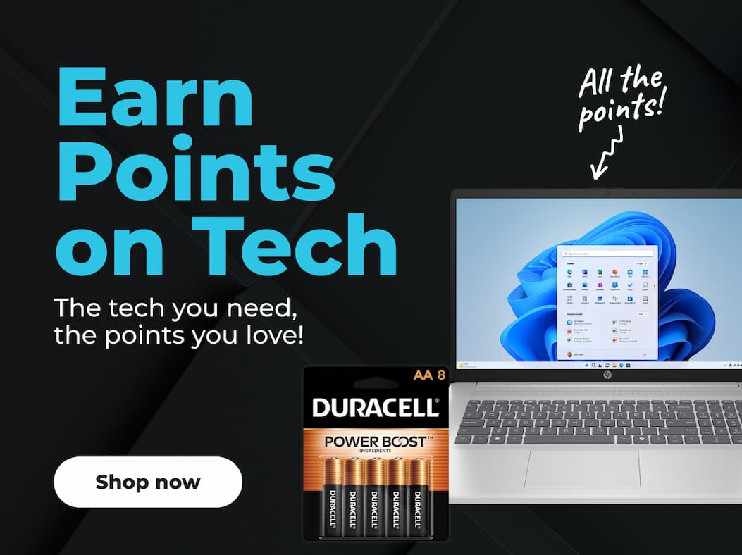 Earn Points on Tech - Shop now