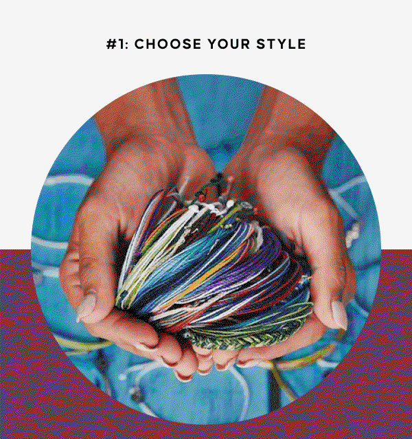 #1: Choose Your Style | #2: Pick your colors & extras |  #3: Place Your Order