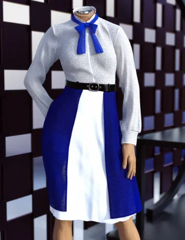 dForce Two Tone Dress for Genesis 9