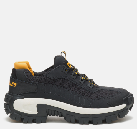 CAT Footwear - Men's Invader Steel Toe Work Shoe - Black/Full Moon colorway.