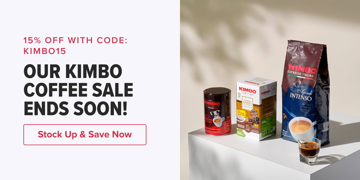  15% OFF WITH CODE: KIMBO15 OUR KIMBO COFFEE SALE ENDS SOON!  CTA: Stock Up & Save Now