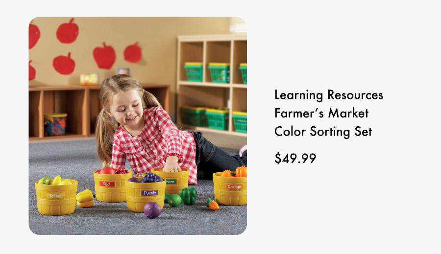 Learning Resources Farmer's Market Color Sorting Set. $49.99.
