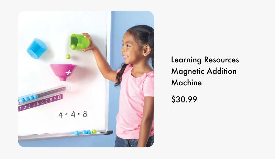Learning Resources Magnetic Addition Machine. $30.99.