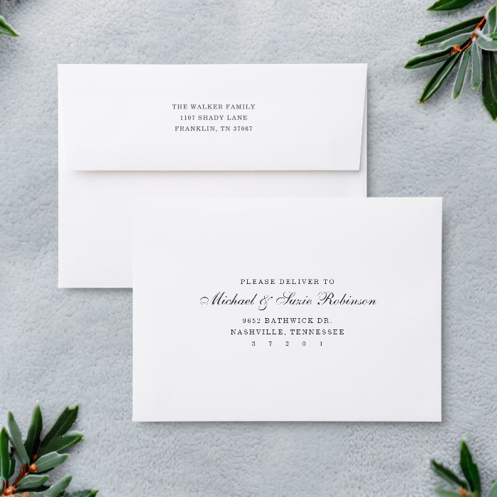 An addressed envelope