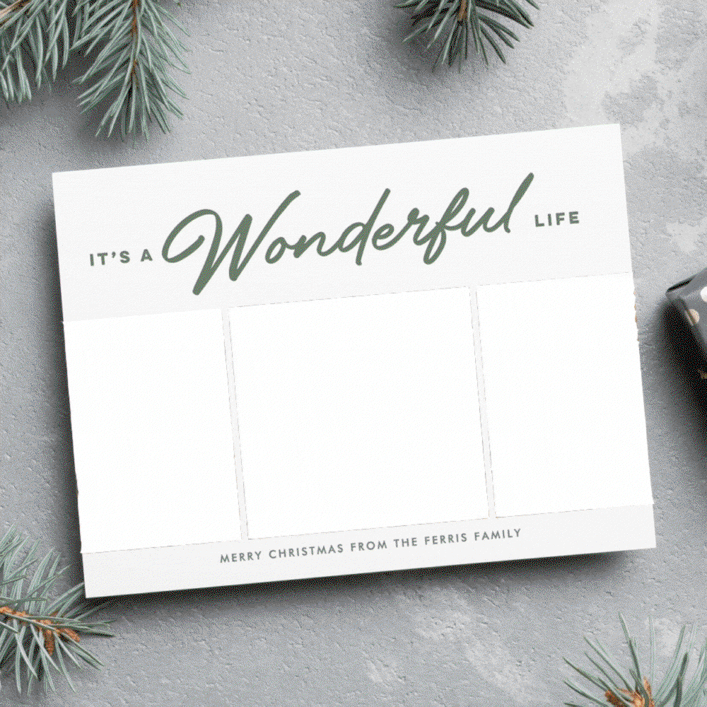 Christmas card with 3 photos