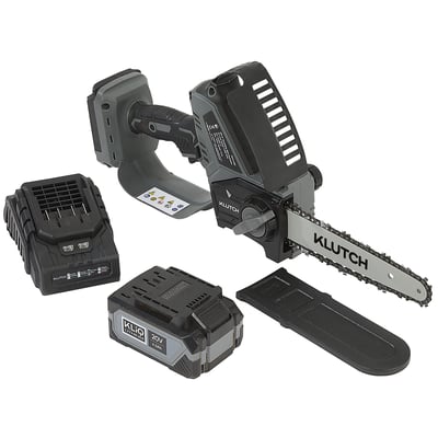Klutch Mini Chainsaw Kit, 20V, 8in. Bar and Chain, Brushless, Cordless, 4.0Ah